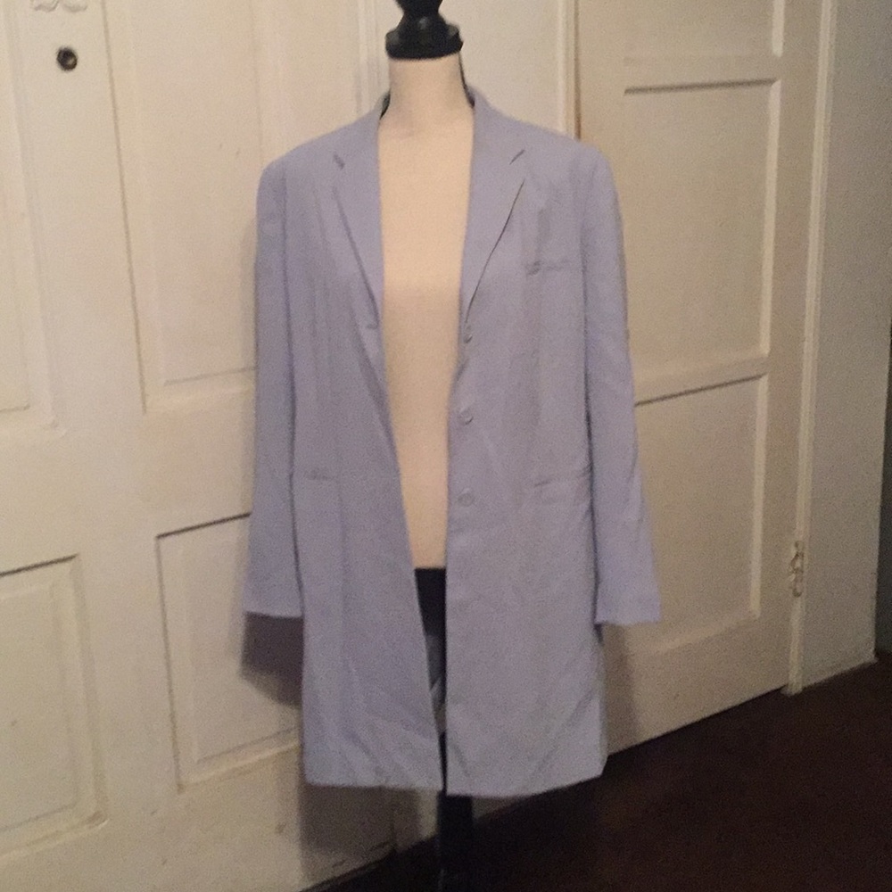 Light Blue 2-Piece Suit with Knee Length Jacket